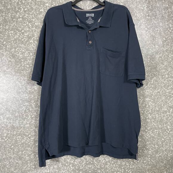 Duluth Trading Co Men’s Big & Tall Blue No Polo Shirt - Size 2XLT - Gorpcore - Picture 2 of 7